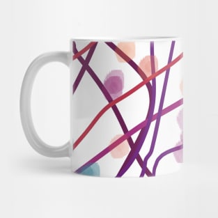 White pattern design with painted dots Mug